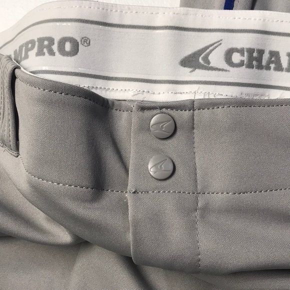 CHAMPRO Gray Royal Blue Baseball Uniform Pants - Picture 4 of 4